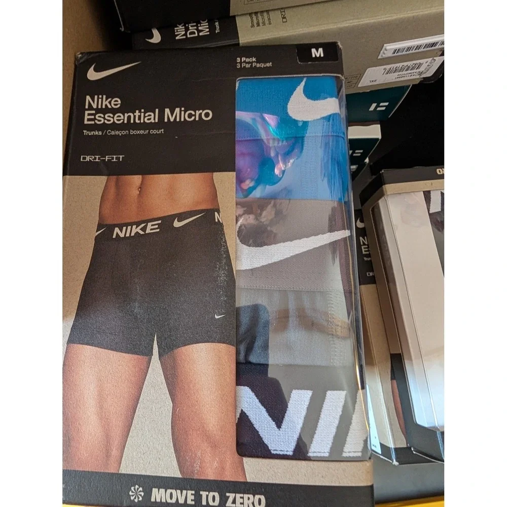 Nike Essential Micro Trunks 3 Pack Mens Medium Dri-FIT Boxer Briefs (MSRP $45)